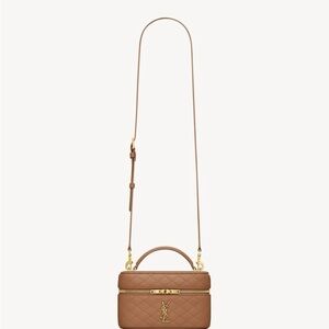Yves Saint Laurent Tan Quilted Crossbody Bag - Gaby Vanity